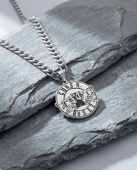 Guns and roses necklace